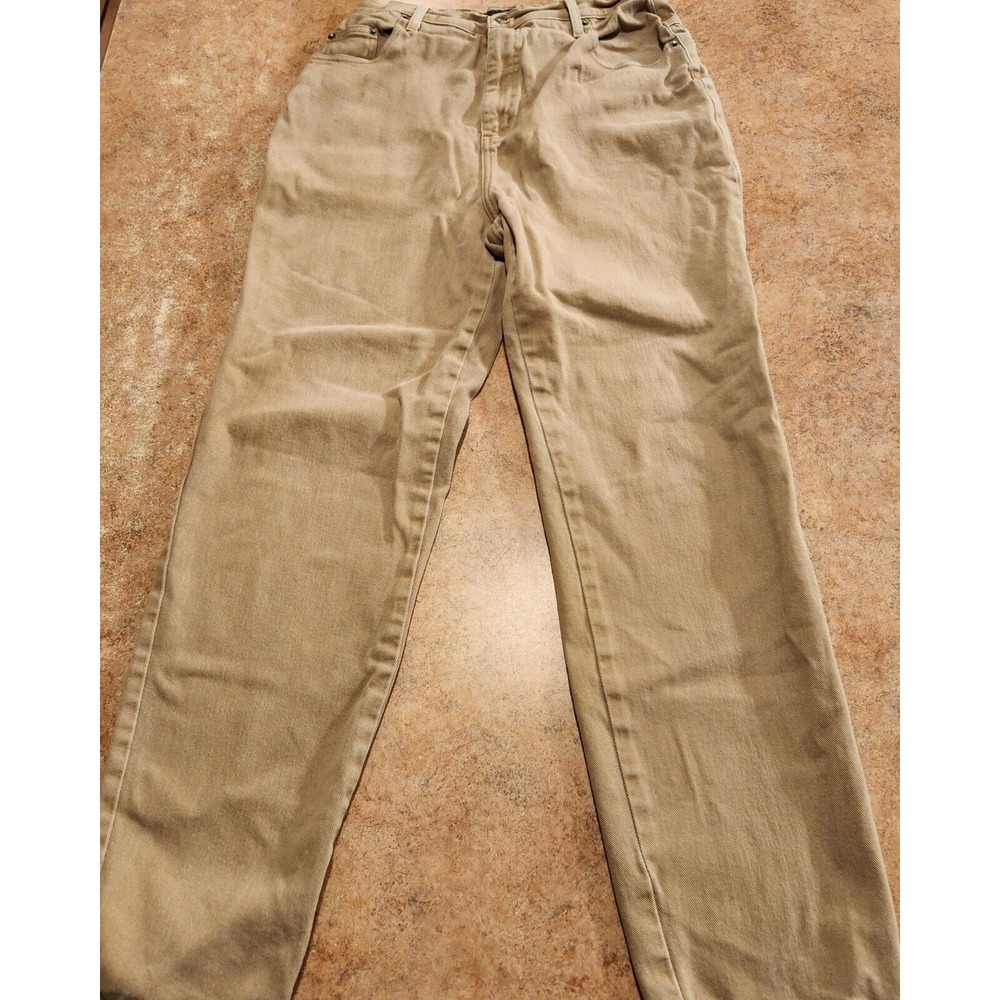 Route 66 Jeans Womens Size 13/14 Straight Leg High Rise Beige Casual Mom Pants